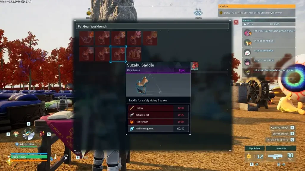 Palworld Leather Crafting Recipe