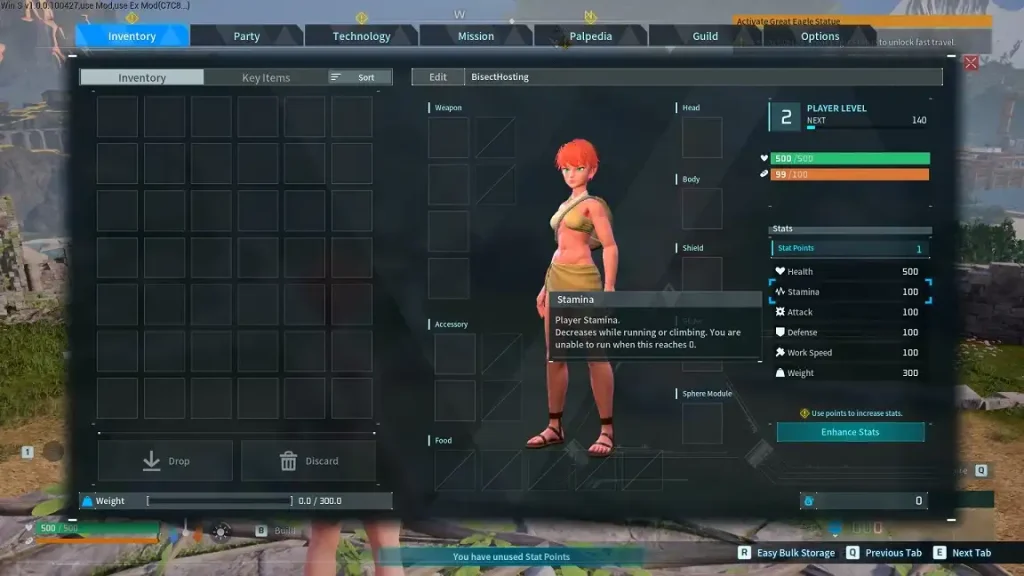 Palworld Stamina Stat