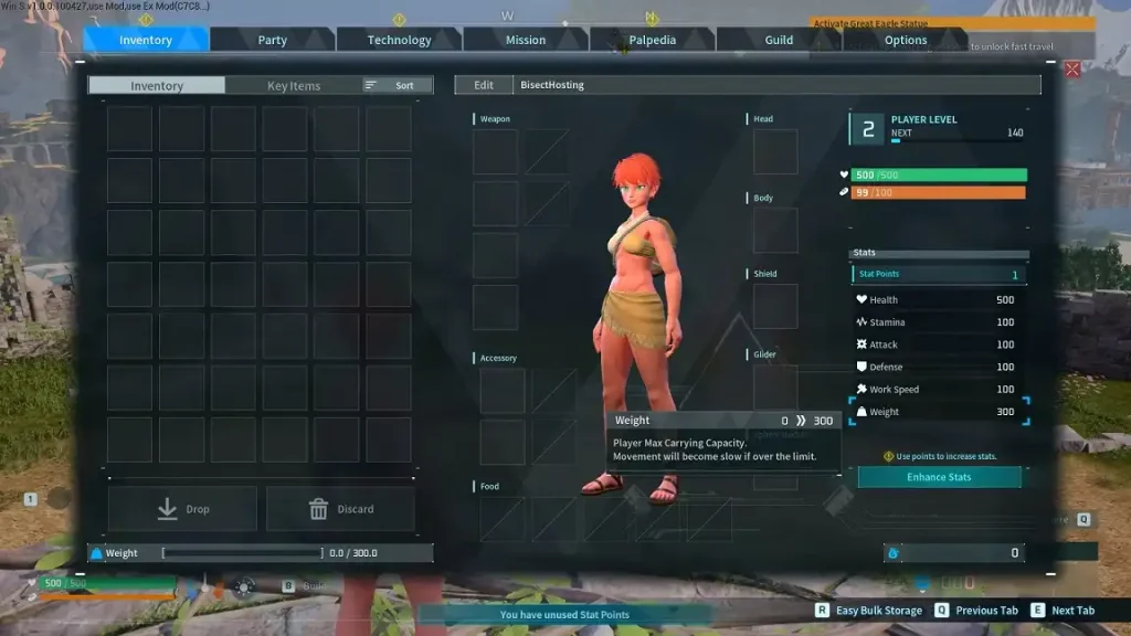 Palworld Weight Stat