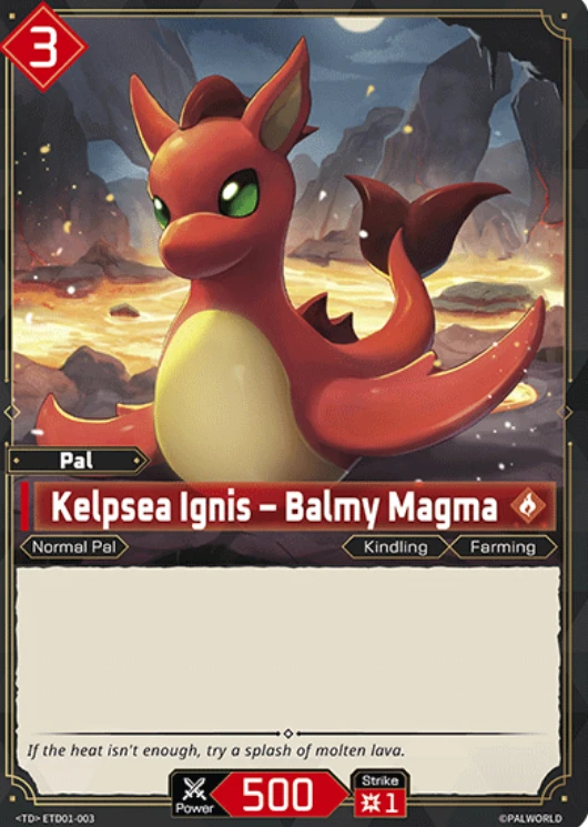 Palworld Kelpsea Ignis Balmy Magma