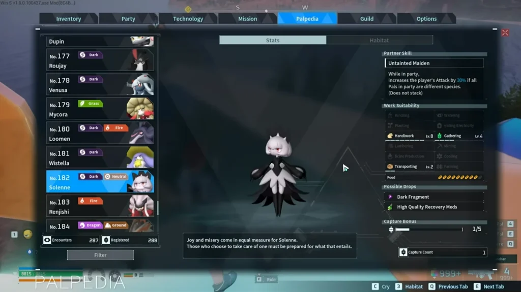 Palworld Solenne Paldeck screenshot