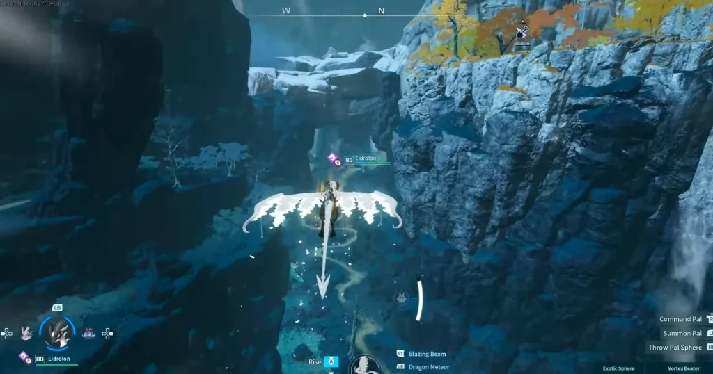 Palworld Flying on an Eidrolon screenshot