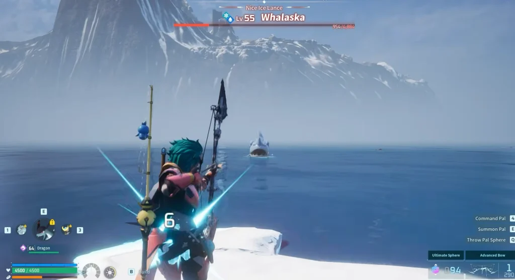 Palworld Whalaska Combat screenshot