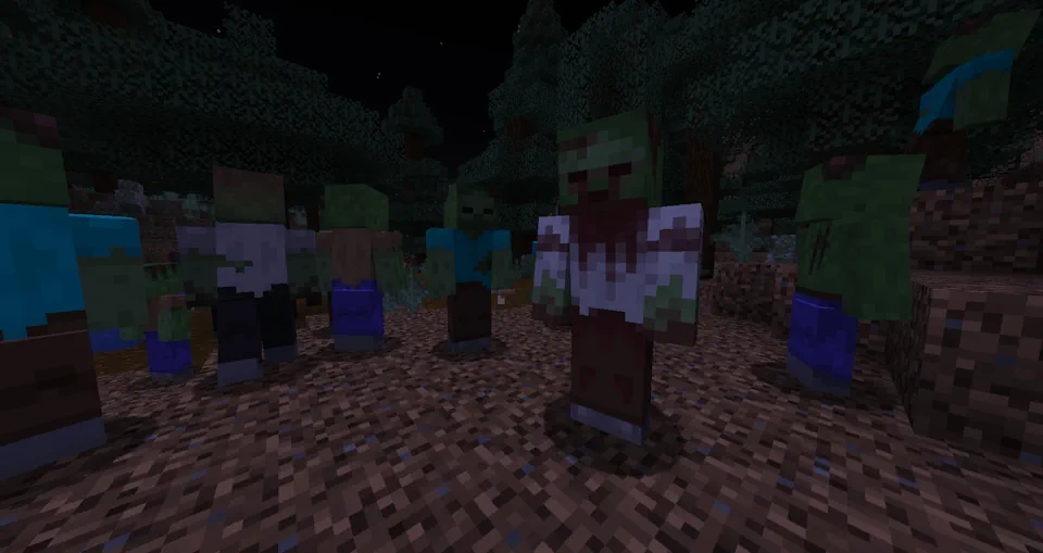 Best Minecraft Infection Mods: Infectious Mod Zombie Variant Screenshot
