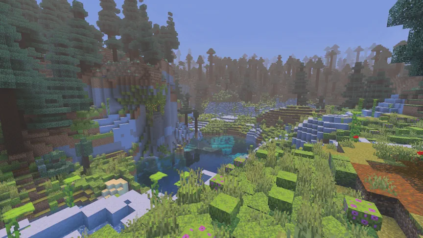 Minecraft Lush Cave Surface Biome Screenshot