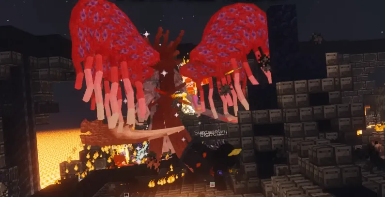 Minecraft Prominence Boss Fight Screenshot