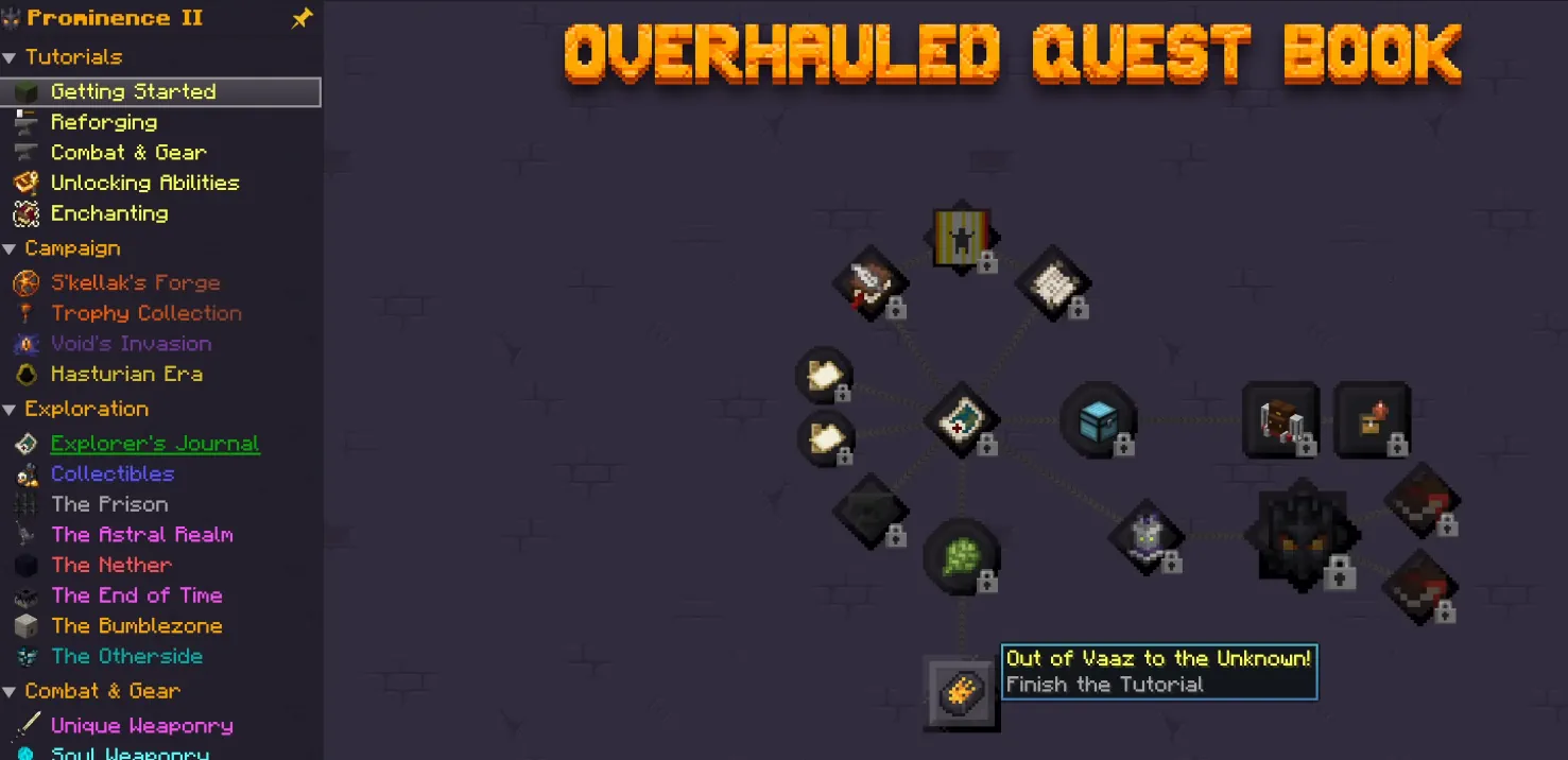 Minecraft Prominence II Quest Book Screenshot