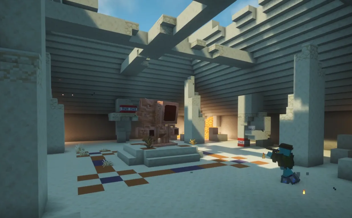 Minecraft Prehistoric World 2 Desert Temple Boss Fight Screenshot
