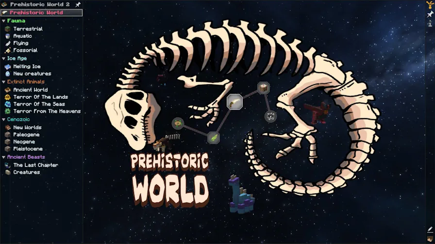 Minecraft Prehistoric World 2 Quest Log Screenshot