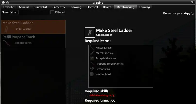 Project Zomboid Ladders Mod