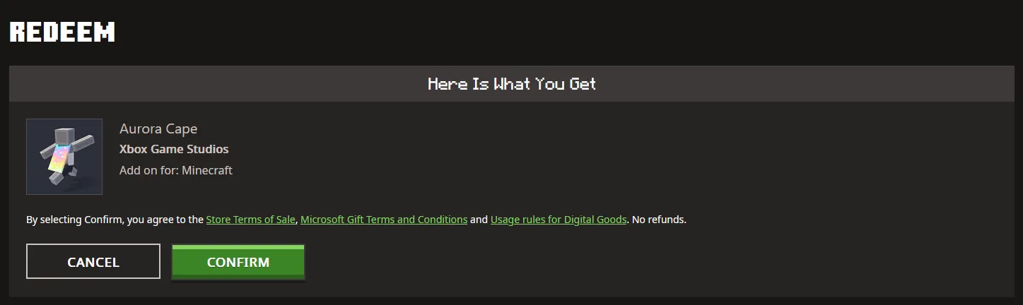 How to Get the Aurora Minecraft Cape Code