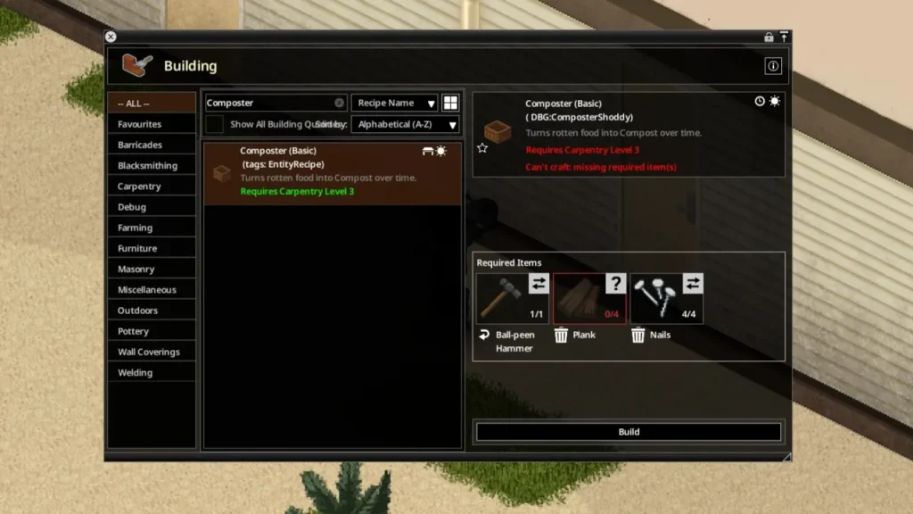Project Zomboid Build Composter