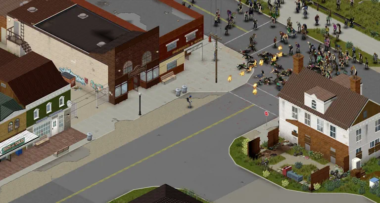 Project Zomboid Zombie Horde Screenshot