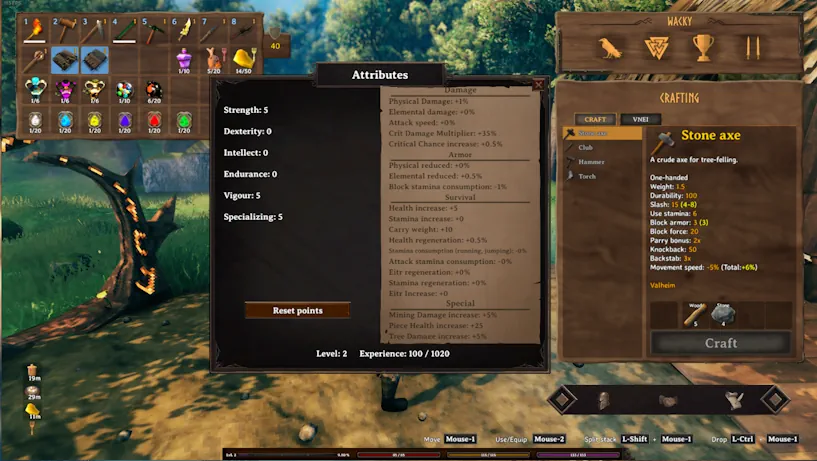 Wacky MMO Mod UI Screenshot