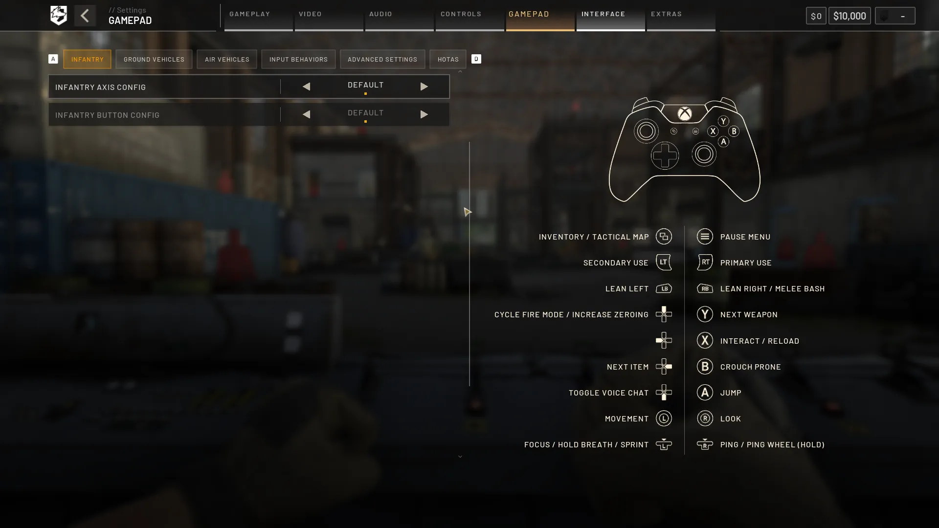 Wardogs Gamepad Controls Screenshot