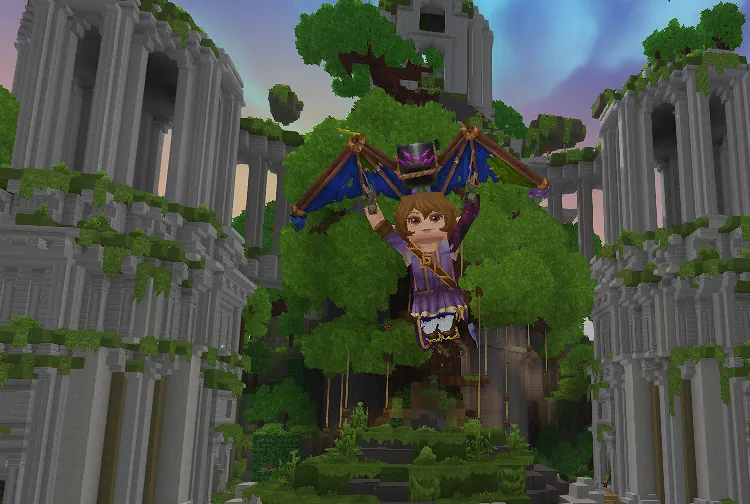 Hytale Player Gliding Screenshot