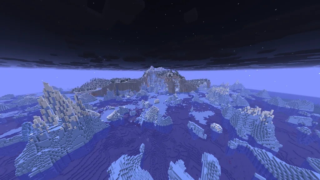 Minecraft Exposed Ice Cave & Frozen Ocean Screenshot