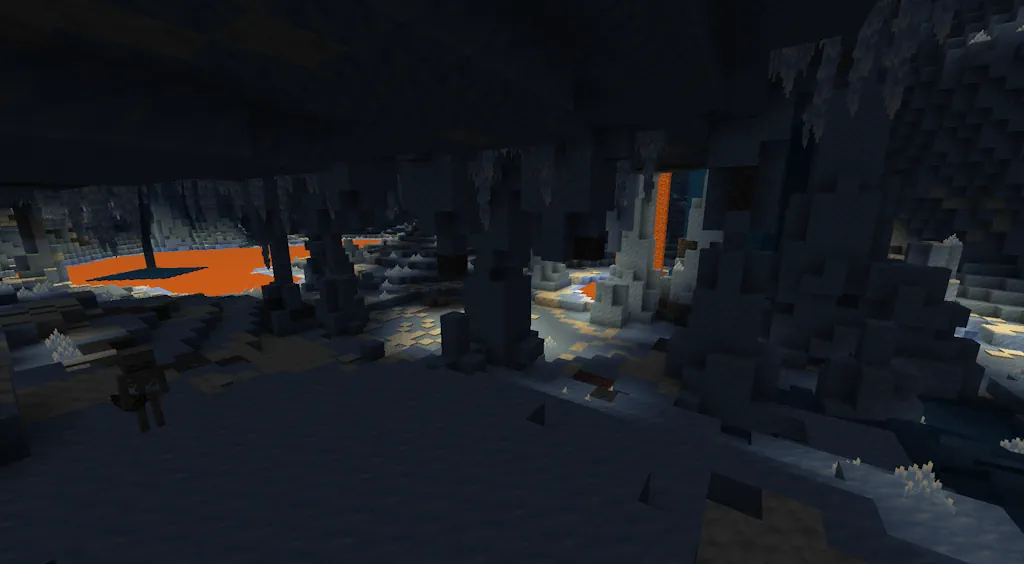 Ice Caves & Distant Lava Screenshot