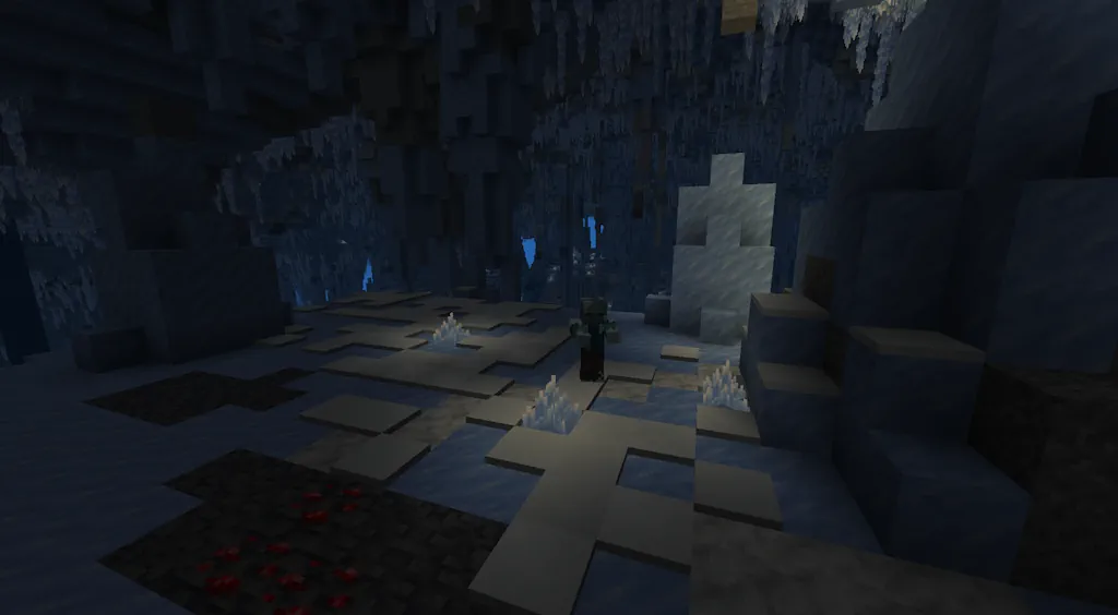 Minecraft Ice Caves & Frostbite Zombie Screenshot