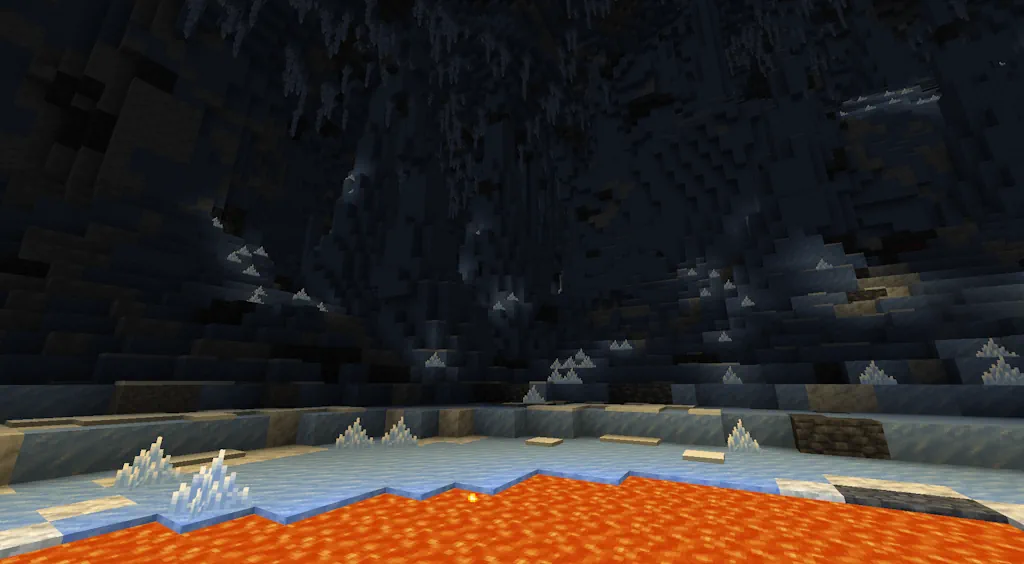 Minecraft Lava Lake & Ice Caves Screenshot