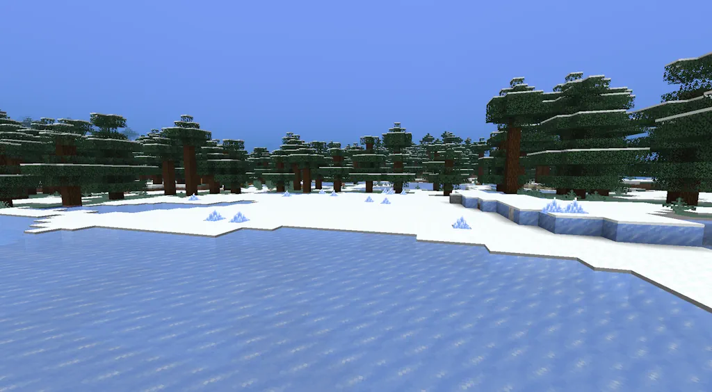 Minecraft Surface Ice Cave Biome Screenshot