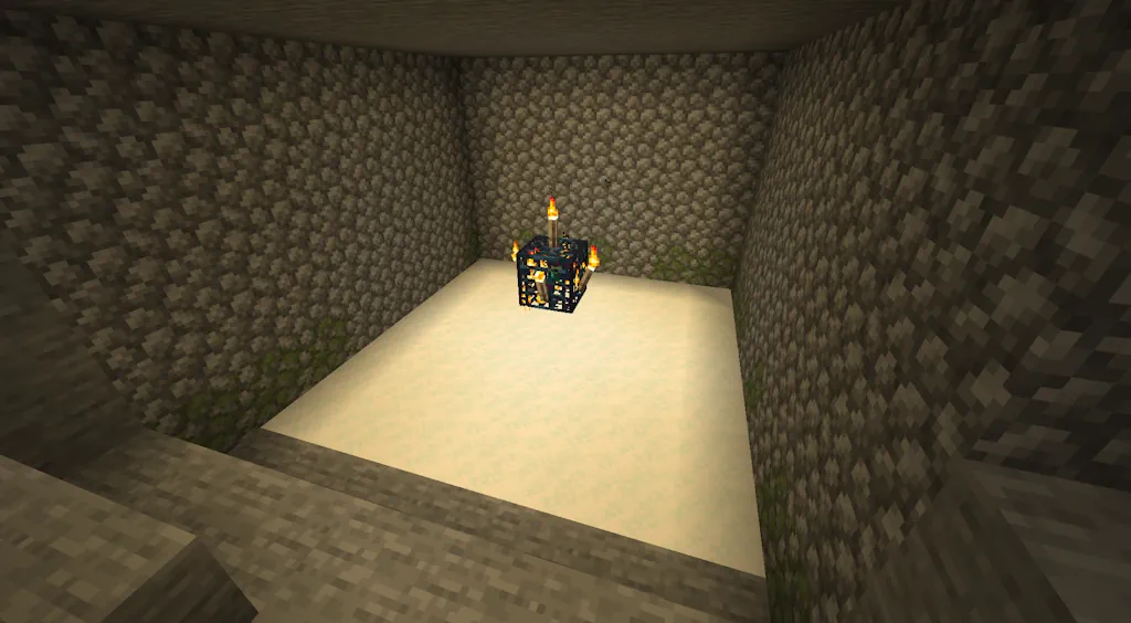 Minecraft Powder Snow Below Spawner Screenshot