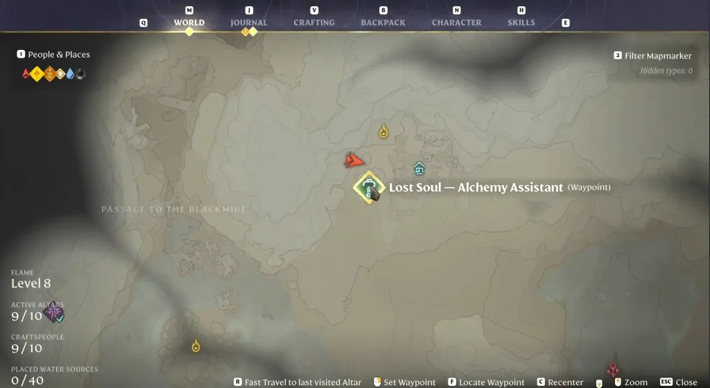 Enshrouded Alchemist Assitant location screenshot