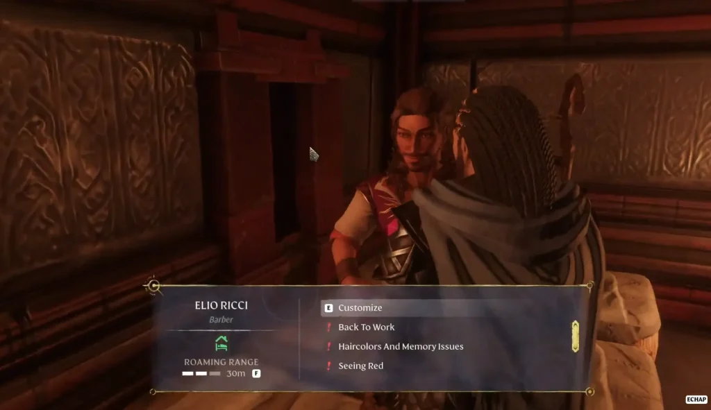 Enshrouded Barber Talking screenshot