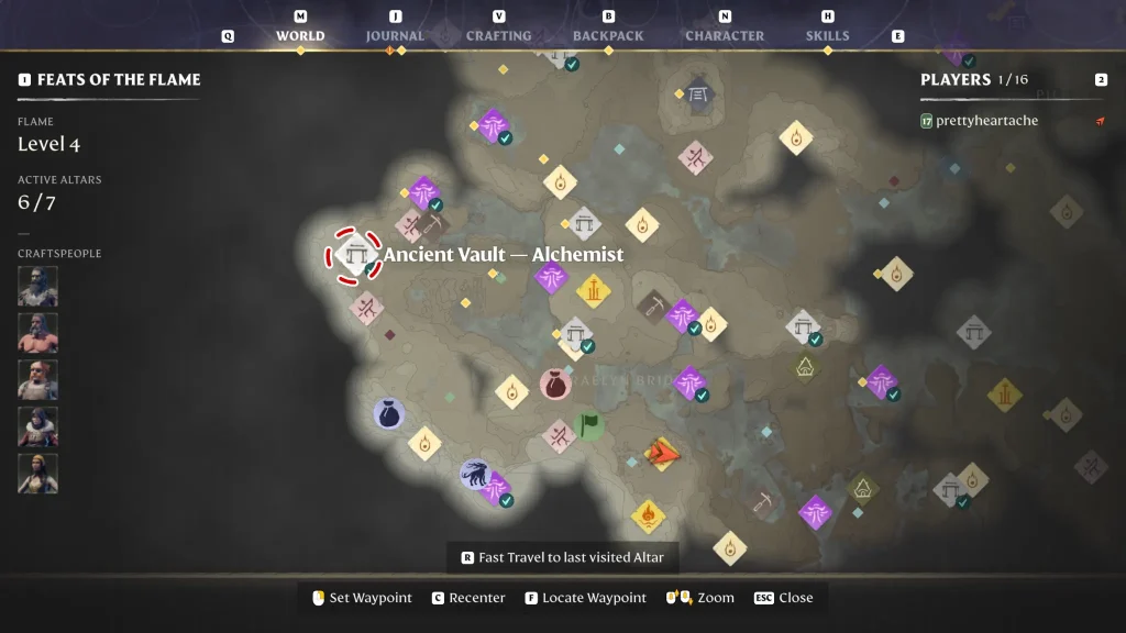 Enshrouded Alchemist location screenshot