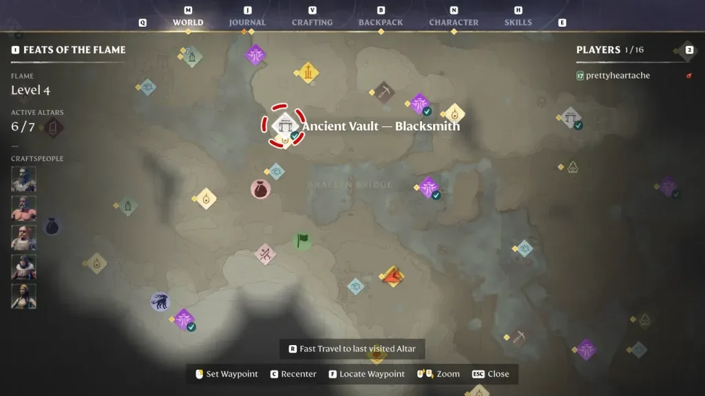 Enshrouded Blacksmith Location screenshot