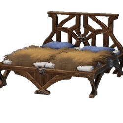 Enshrouded Large Boreal Wood Bed