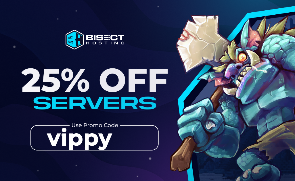 25% off BisectHosting servers with code vippy