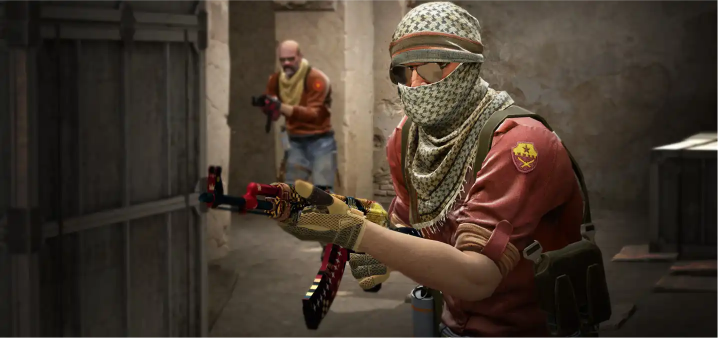 csgo man with hidden face holding gun