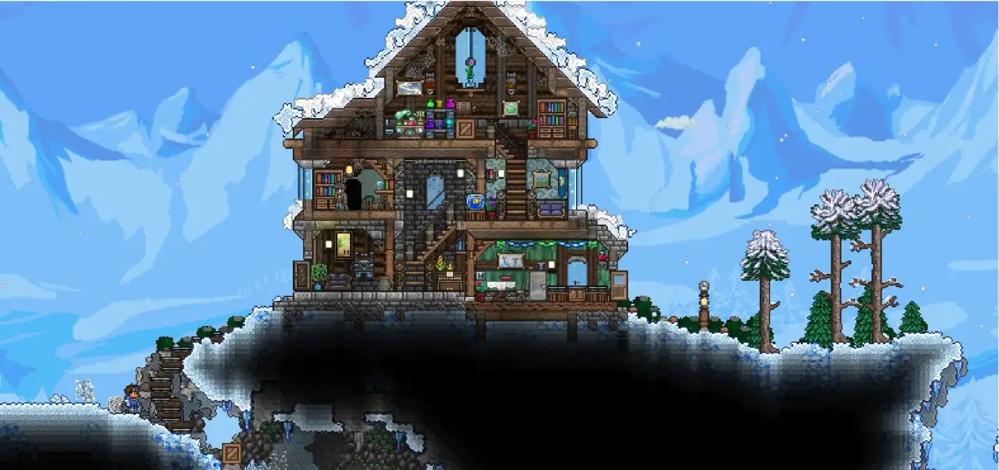 snow covered terraria building